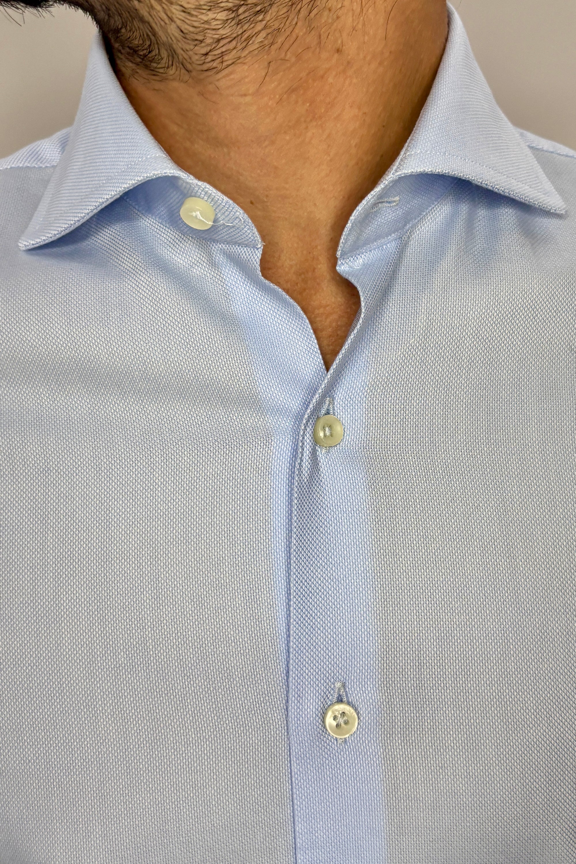 CAMICIA OXFORD CELESTE